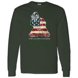 American Flag Catcher Unisex Long Sleeve T-Shirt - Forest Green