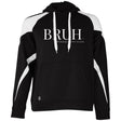 BRUH Unisex Colorblock Fleece Hoodie - Black/White