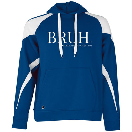 BRUH Unisex Colorblock Fleece Hoodie - Royal/White