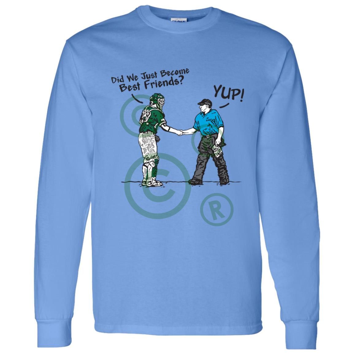 Best Friends - Adult Long Sleeve T-Shirt - Carolina Blue