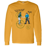 Best Friends - Adult Long Sleeve T-Shirt - Gold