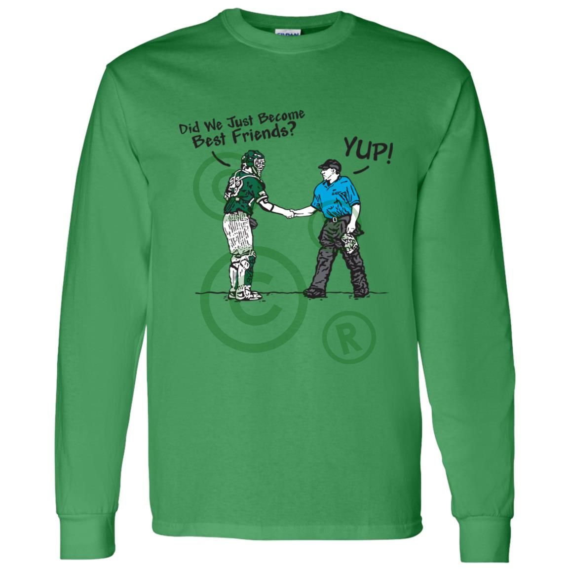 Best Friends - Adult Long Sleeve T-Shirt - Green