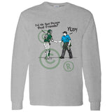 Best Friends - Adult Long Sleeve T-Shirt - Grey