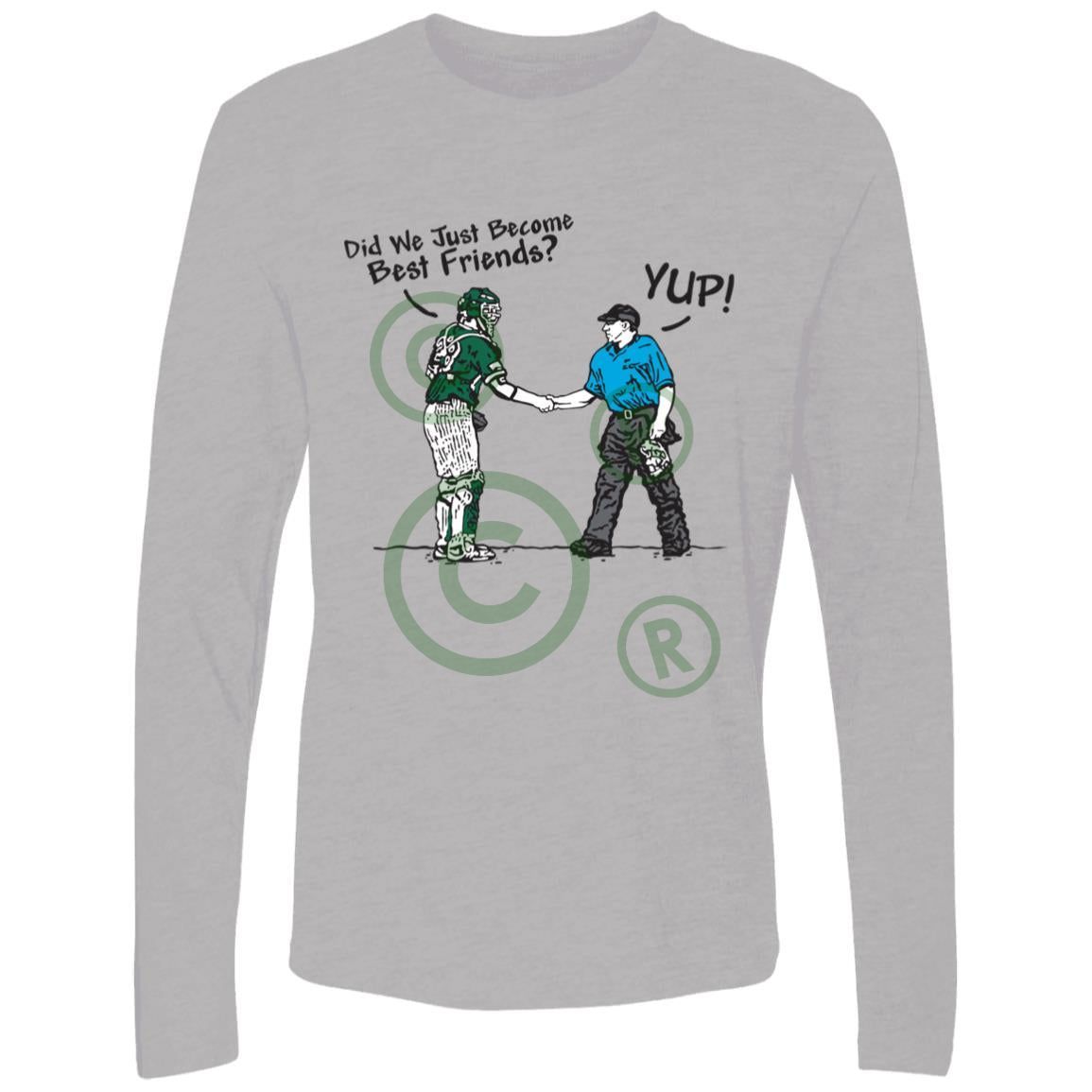 Best Friends - Adult Long Sleeve T-Shirt - Steel