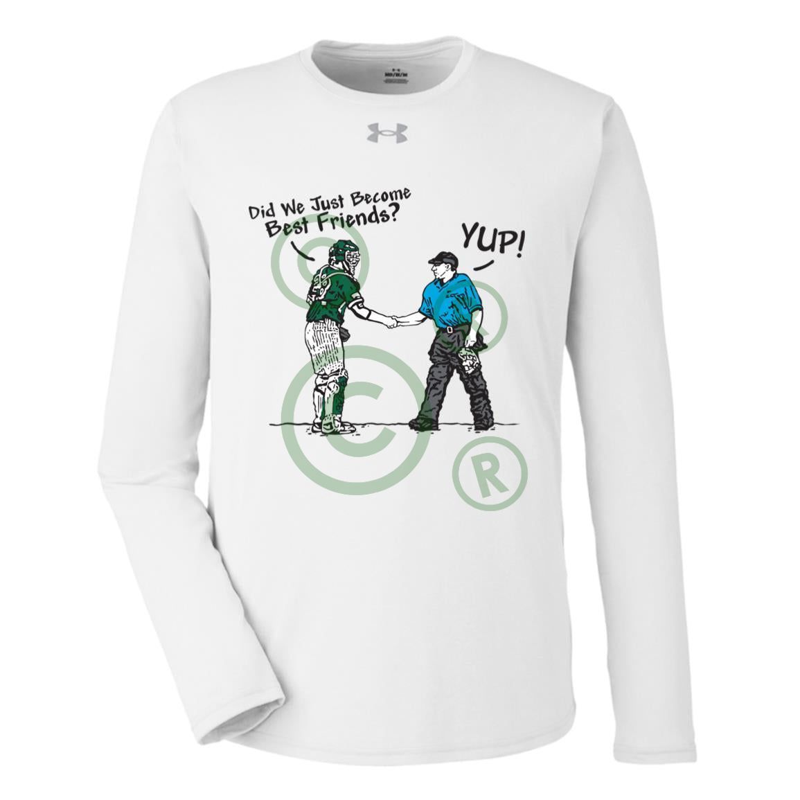 Best Friends - Under Armour Tech Long Sleeve Tee - White