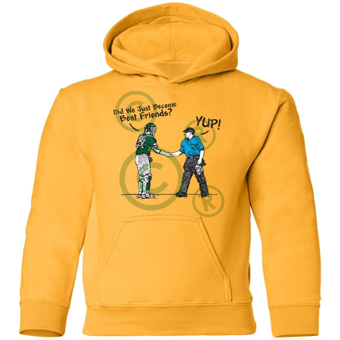 Best Friends - Youth Pullover Hoodie - Gold