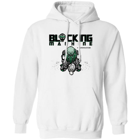 Blocking Machine Unisex Pullover Hoodie - White