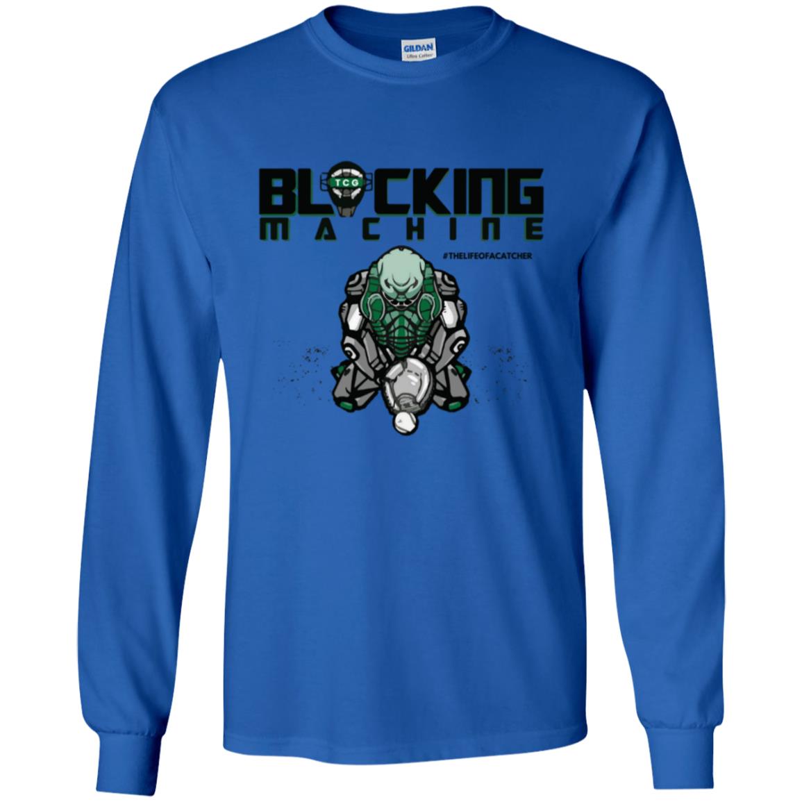 Blocking Machine Youth Long Sleeve T-Shirt - Royal