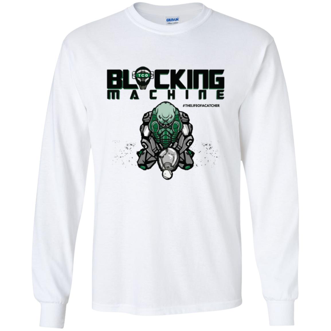 Blocking Machine Youth Long Sleeve T-Shirt - White