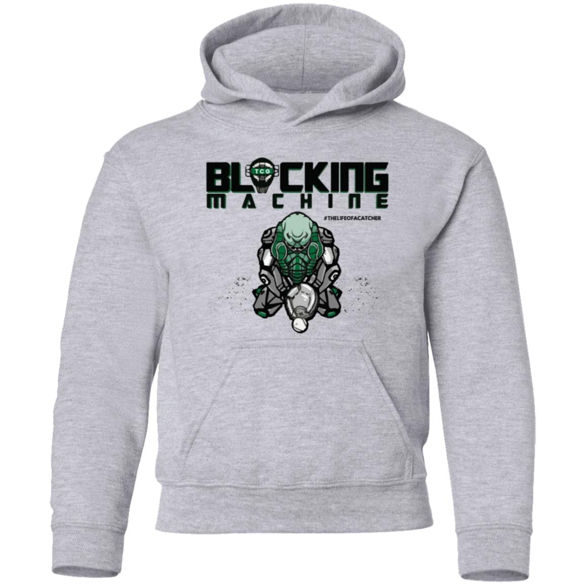 Blocking Machine Youth Pullover Hoodie - Grey