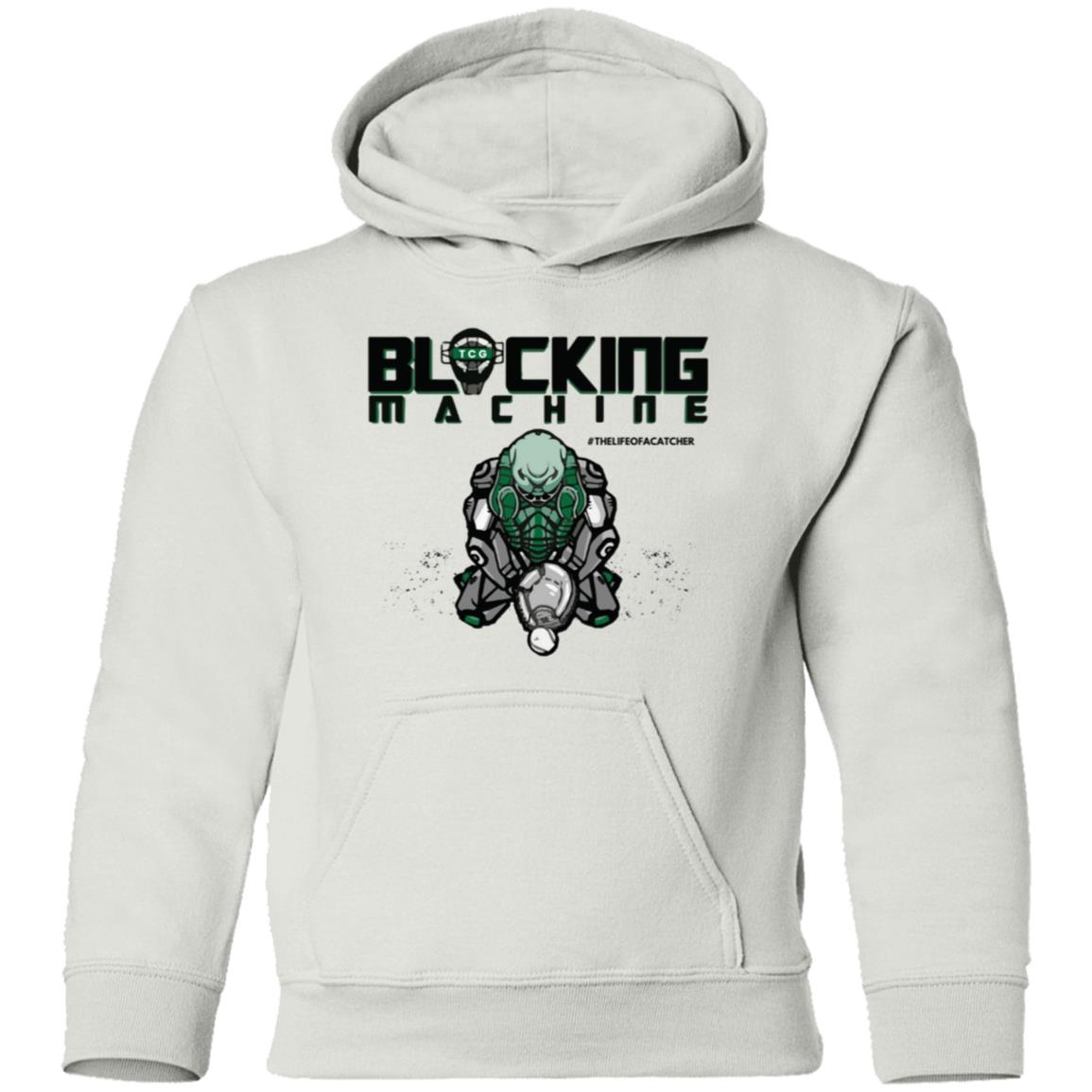 Blocking Machine Youth Pullover Hoodie - White