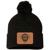 Catching-Guy-Logo-leather-black-hat-baseball-winter