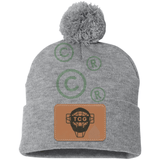 Catching-Guy-Logo-leather-grey-hat-baseball