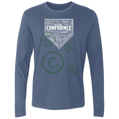  Confidence Men's Premium Long Sleeve T-Shirt - Blue Jean