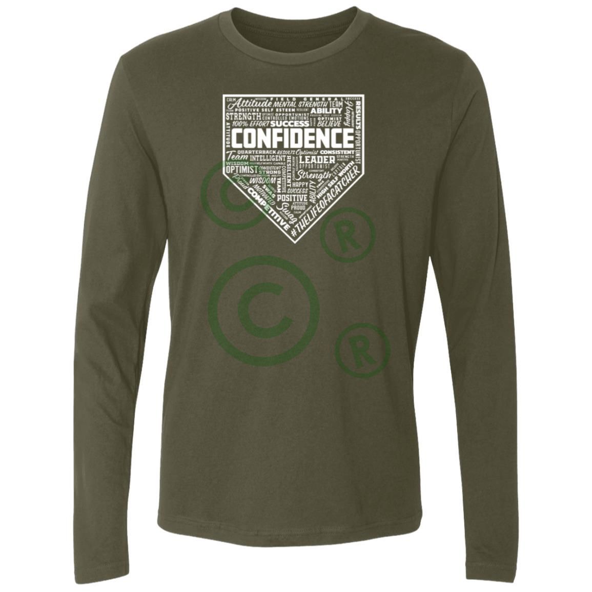  Confidence Men's Premium Long Sleeve T-Shirt - Military Green