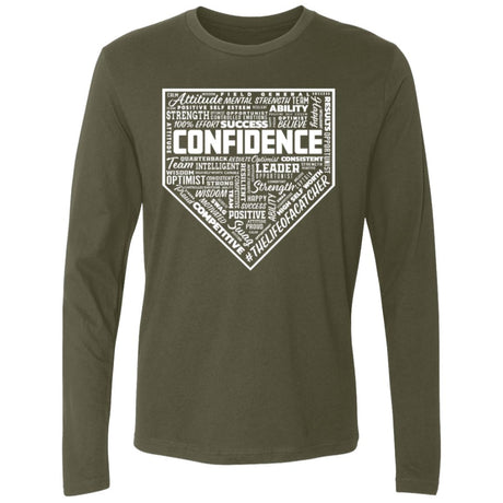 Confidence Men's Premium Long Sleeve T-Shirt - Moss