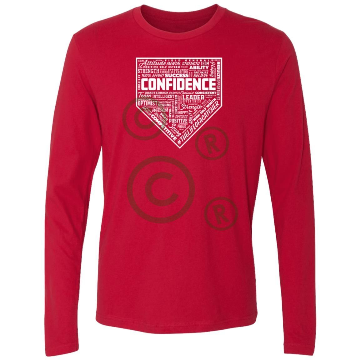  Confidence Men's Premium Long Sleeve T-Shirt - Red