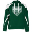 Confidence Unisex Colorblock Fleece Hoodie - Green/White