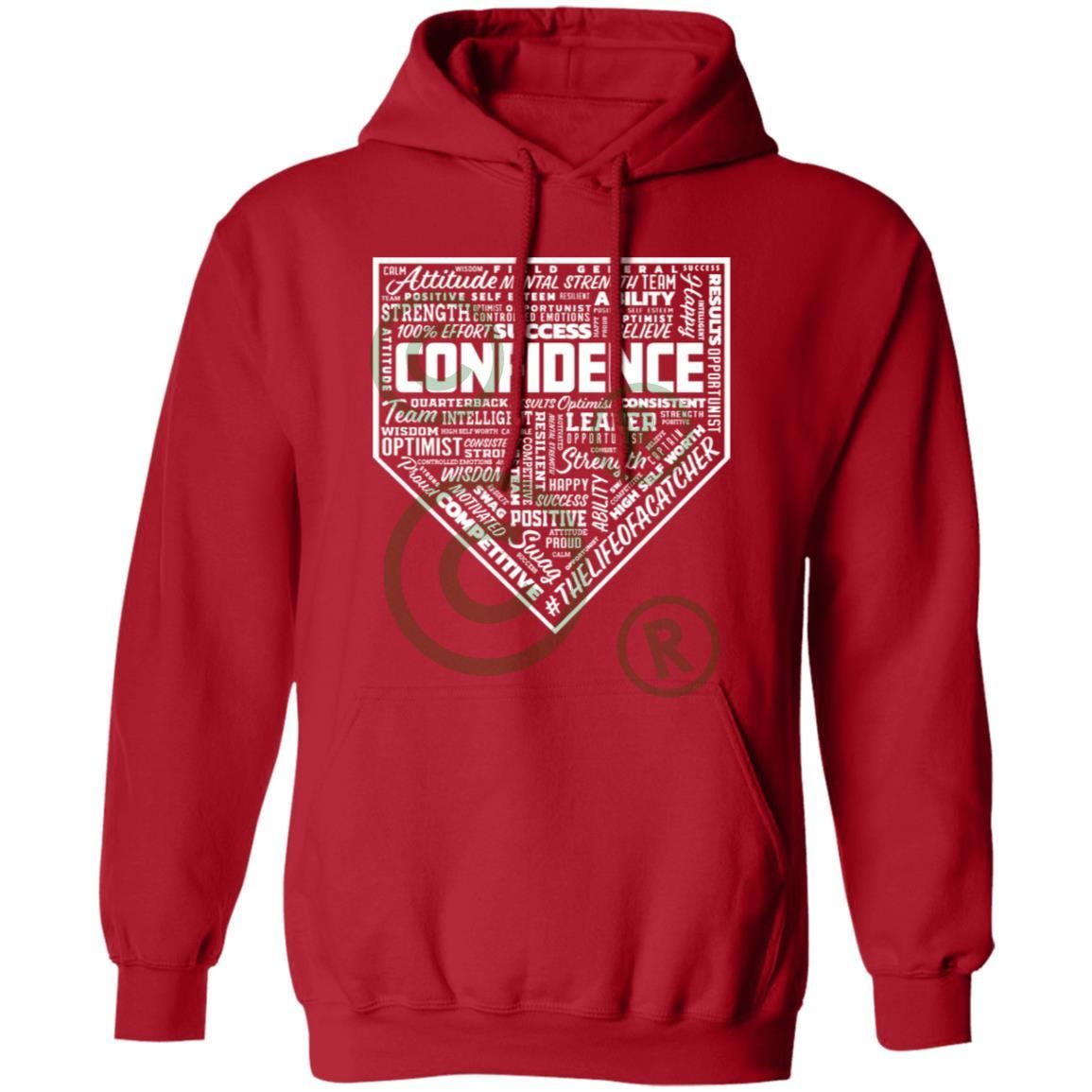 Confidence Unisex Pullover Hoodie - Red