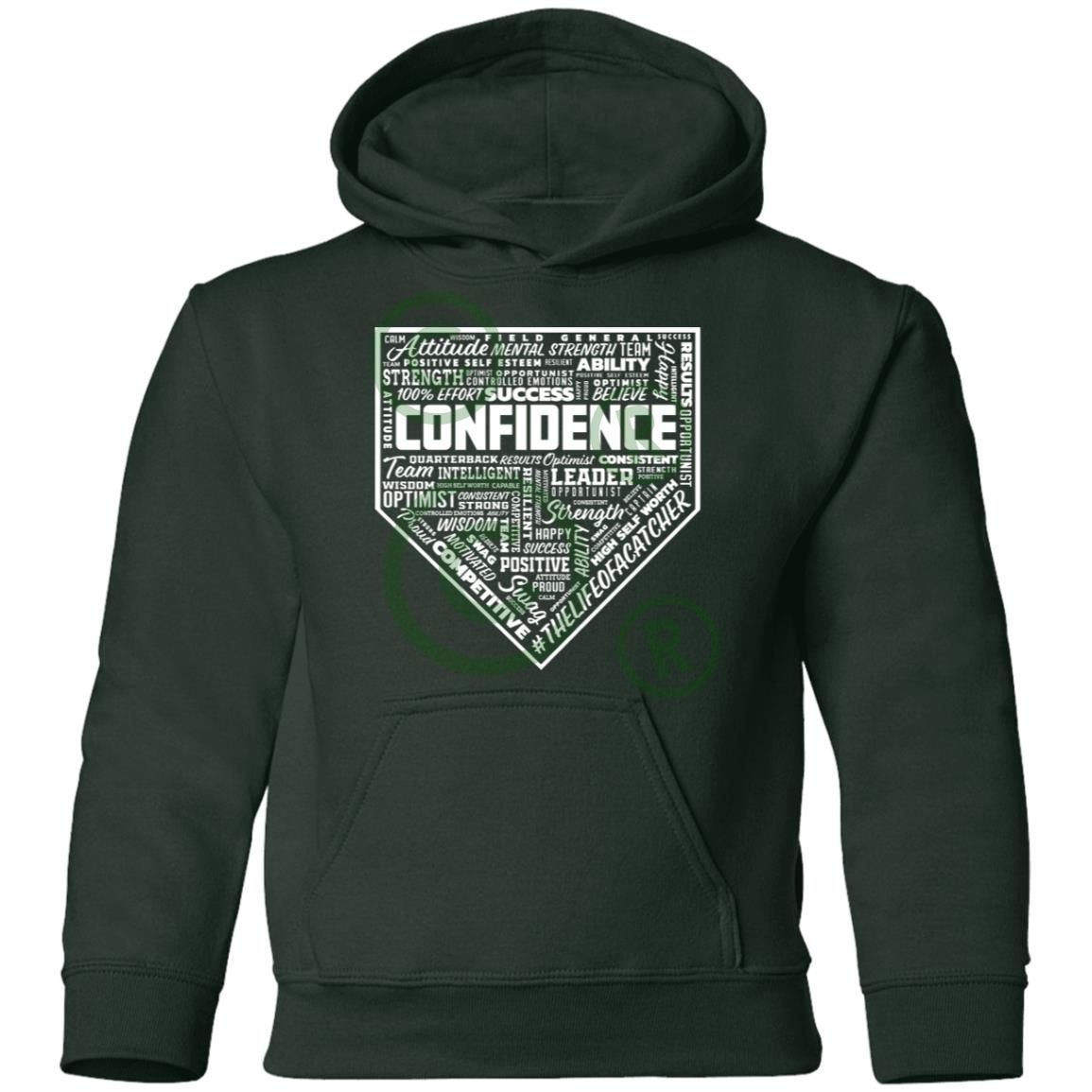 Confidence Youth Pullover Hoodie - Forest Green