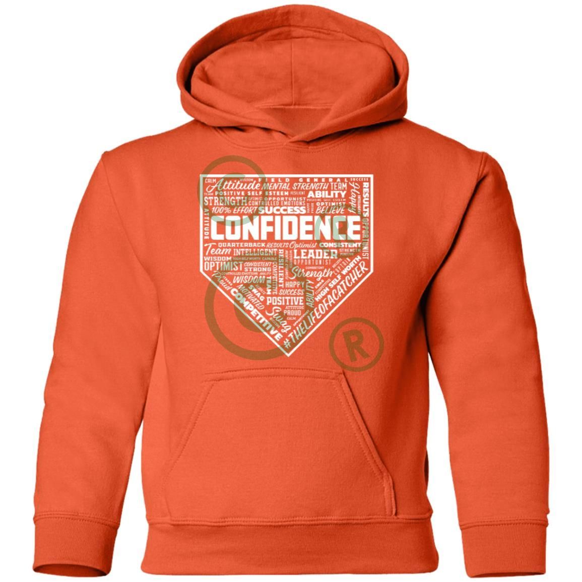 Confidence Youth Pullover Hoodie - Orange