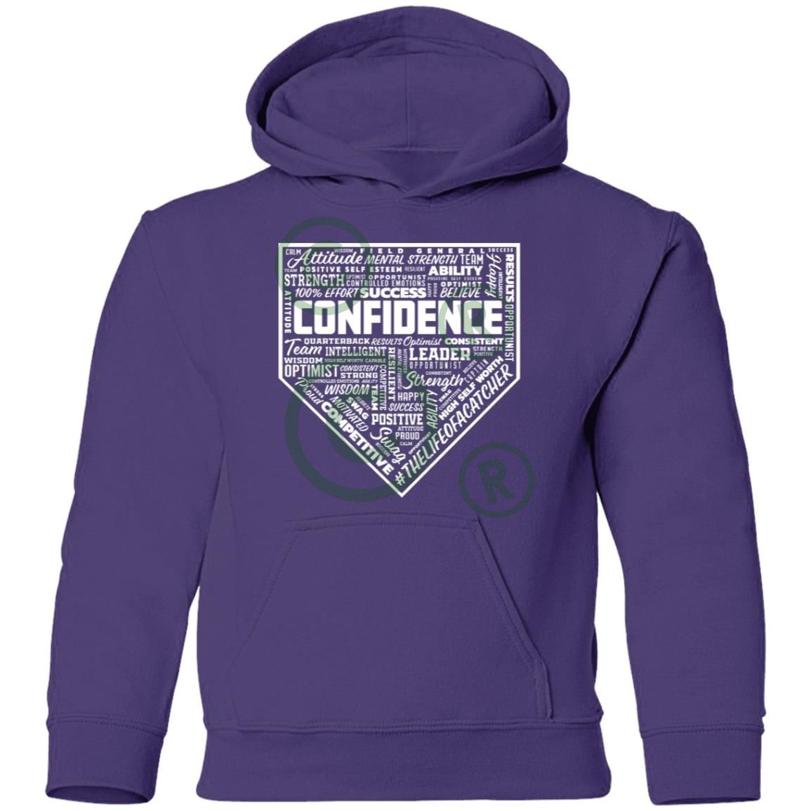 Confidence Youth Pullover Hoodie - Purple