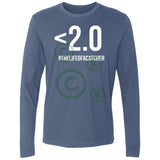 Drop Your Pop <2.0 Men's Premium Long Sleeve T-Shirt - Blue Jean