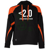 Drop Your Pop <2.0 Unisex Colorblock Fleece Hoodie - Black/Orange