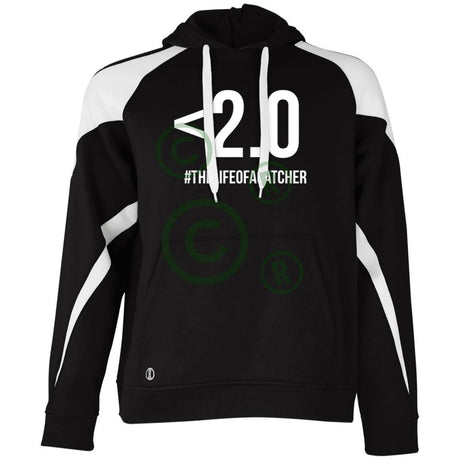 Drop Your Pop <2.0 Unisex Colorblock Fleece Hoodie - Black/White