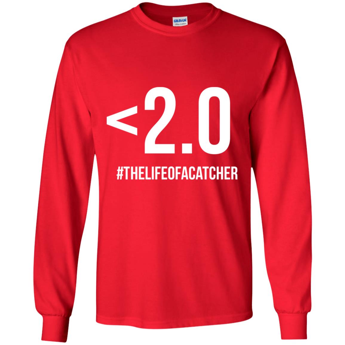 The Catching Guy Drop Your Pop < 2.0 Youth Long Sleeve Tee red