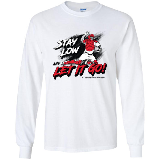 Stay Low & Let It Go Youth Long Sleeve Tee - White