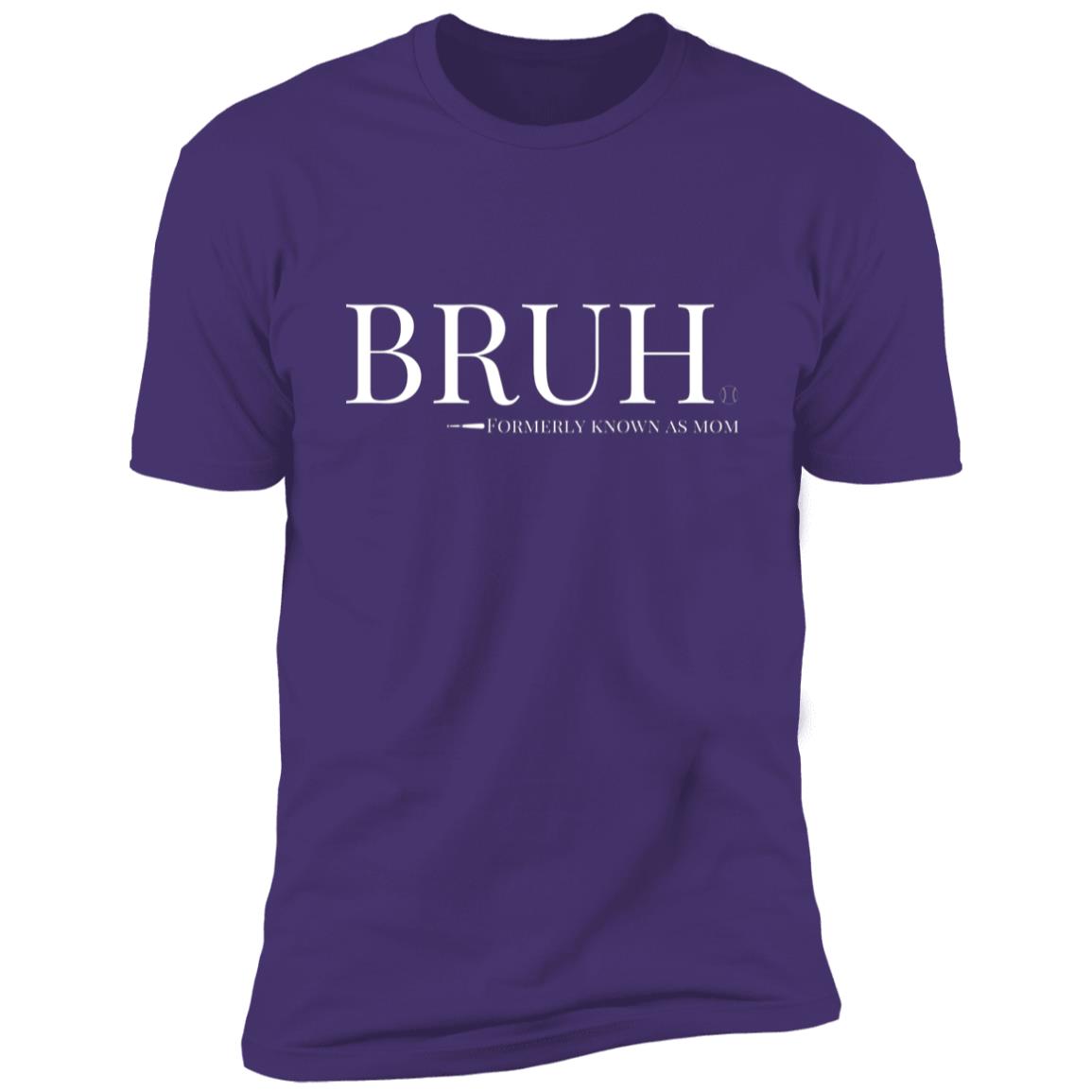 Bruh: Formerly Known As Mom Short Sleeve Tee purple