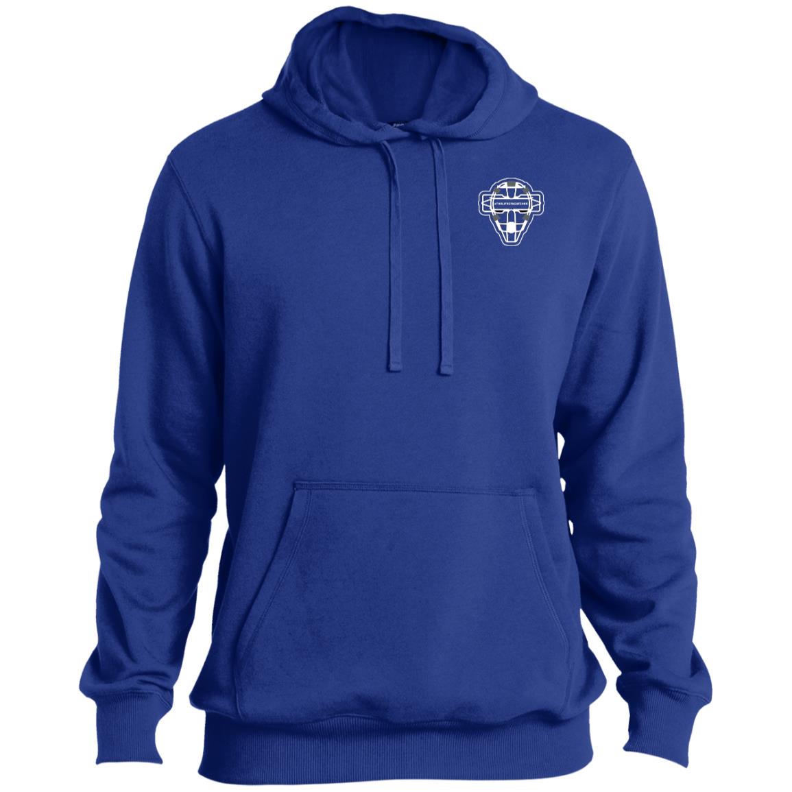 In My Catcher Mom Era Pullover Hoodie blue front