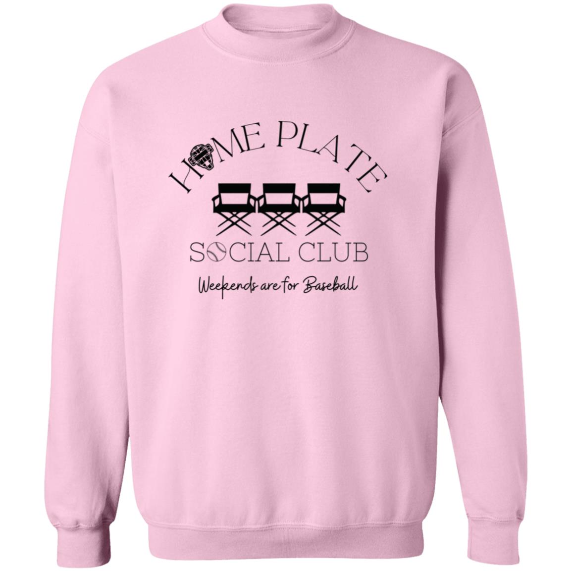Home Plate Social Club Crewneck Sweatshirt - Light Pink