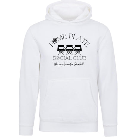 Home Plate Social Club (Baseball) Unisex Premium Hoodie - White