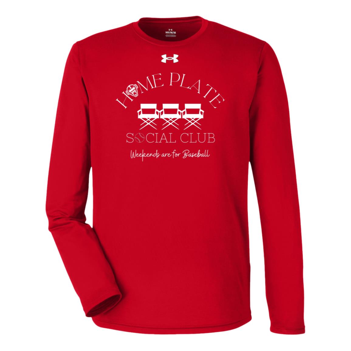 Home Plate Social Club (Baseball) Under Armour® Team Tech Long Sleeve T-Shirt - Red