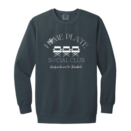 Home Plate Social Club (Baseball) Unisex Crewneck Sweatshirt - Denim