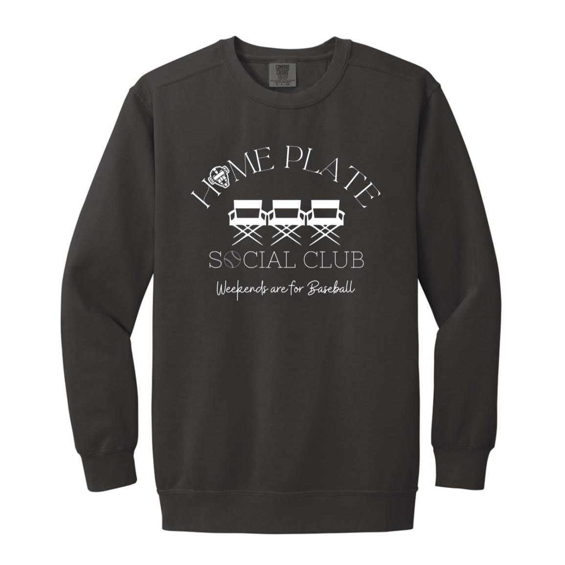 Home Plate Social Club (Baseball) Unisex Crewneck Sweatshirt - Pepper