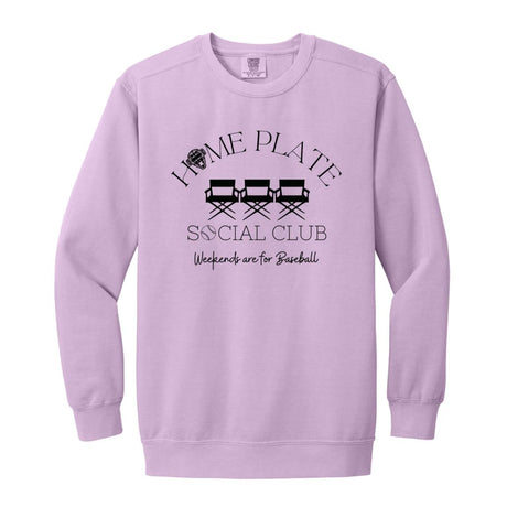 Home Plate Social Club (Baseball) Unisex Crewneck Sweatshirt - Orchid