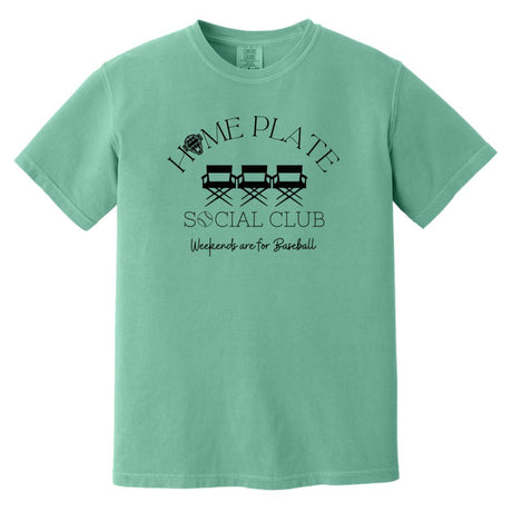 Home Plate Social Club (Baseball) Unisex Heavyweight T-Shirt - Seafoam