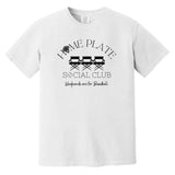 Home Plate Social Club (Baseball) Unisex Heavyweight T-Shirt - White