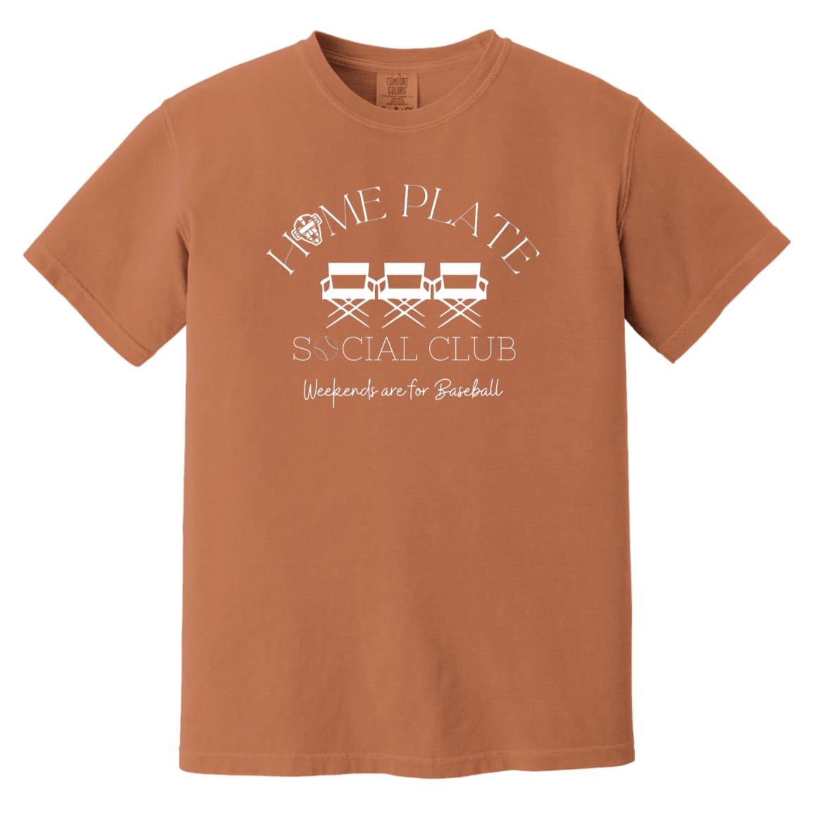 Home Plate Social Club (Baseball) Unisex Heavyweight T-Shirt - Yam