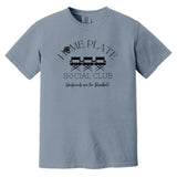 Home Plate Social Club (Baseball) Unisex Heavyweight T-Shirt - Blue Jean