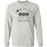 Home Plate Social Club (Baseball) Unisex Long Sleeve T-Shirt - Ash