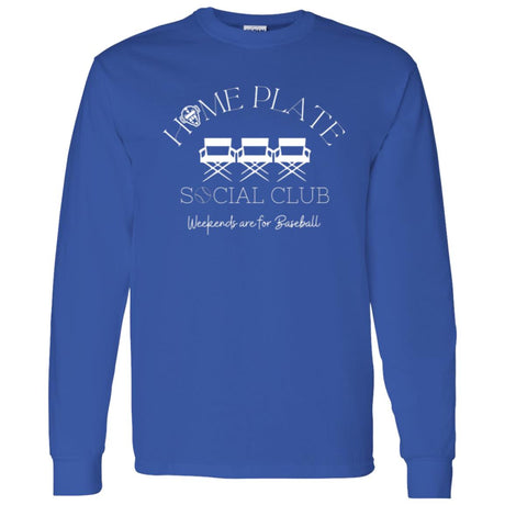 Home Plate Social Club (Baseball) Unisex Long Sleeve T-Shirt - Royal