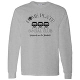 Home Plate Social Club (Baseball) Unisex Long Sleeve T-Shirt - Sport Grey