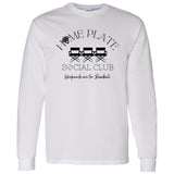 Home Plate Social Club (Baseball) Unisex Long Sleeve T-Shirt - White