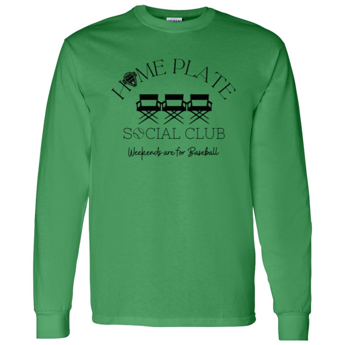 Home Plate Social Club (Baseball) Unisex Long Sleeve T-Shirt - Green