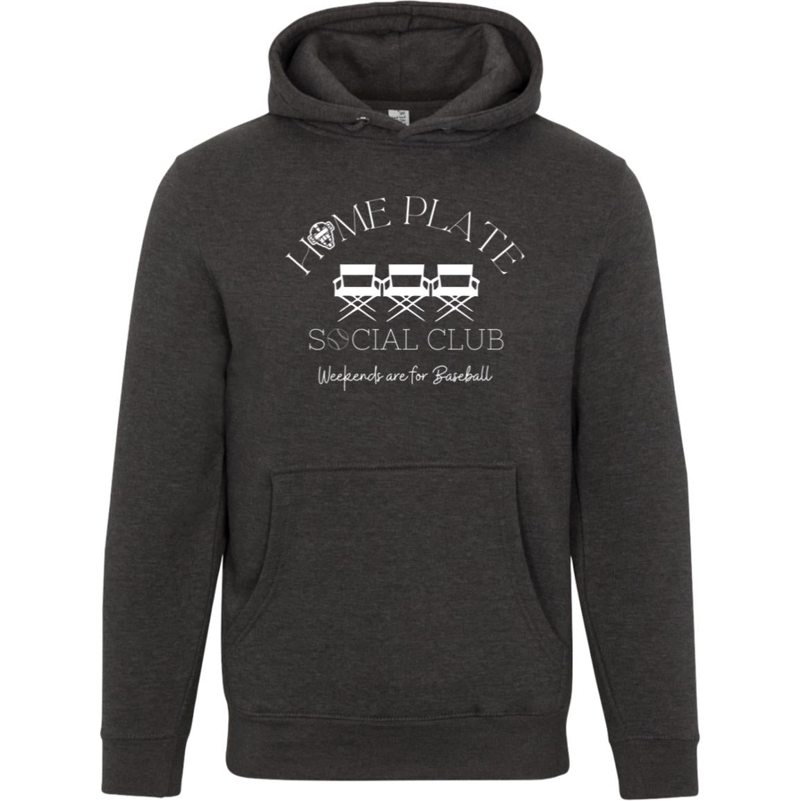 Home Plate Social Club (Baseball) Unisex Premium Hoodie - Charcoal Grey