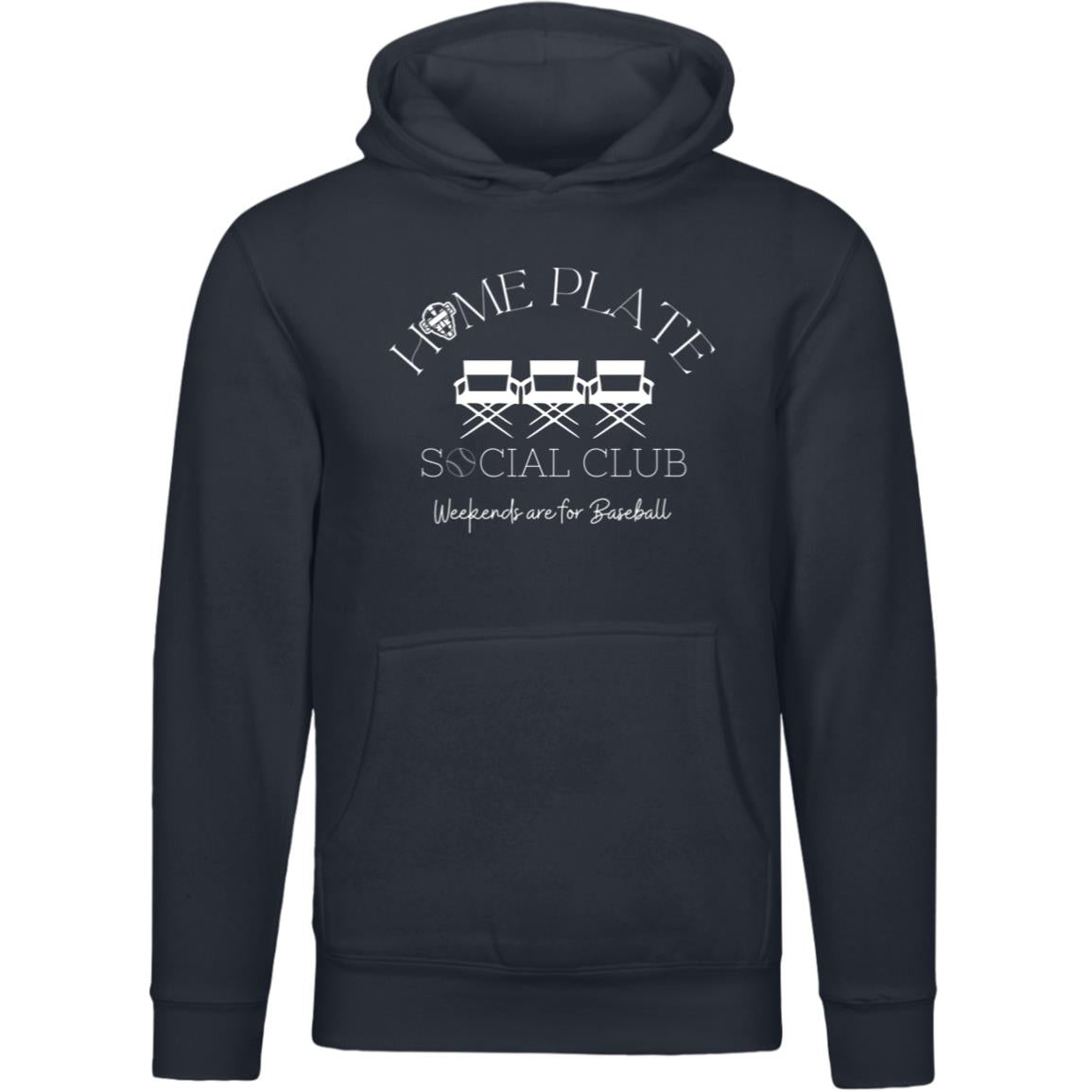 Home Plate Social Club (Baseball) Unisex Premium Hoodie - Midnight Navy